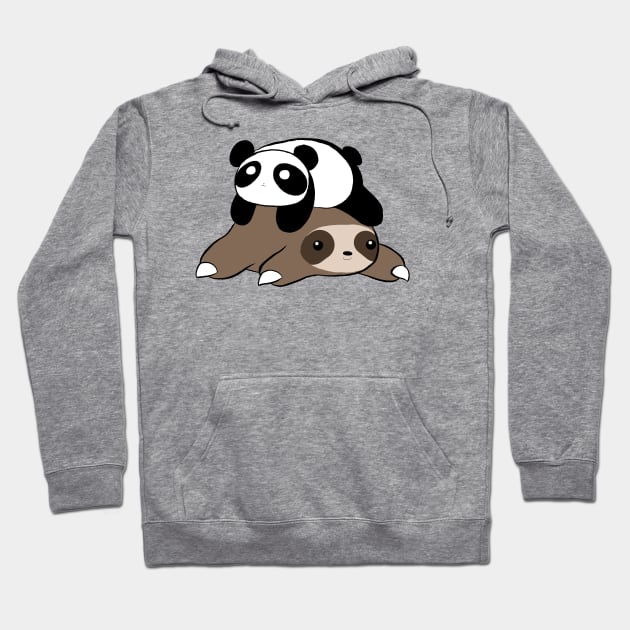 Little Sloth and Panda Hoodie by saradaboru